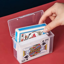 1/3Pcs Playing Card Box, Clear Deck Case, Two Poker Images Can Be Placed NO Car