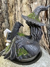 Halloween Mossy Tree Witch with Crow Light Up...