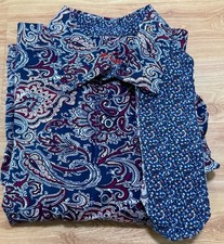 ROBERT GRAHAM MENS PAISLEY BUTTON FRONT CASUAL DRESS SHIRT SZ M FLIP CUFFS EUC