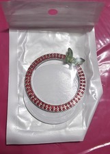 Bling Crystal Butterfly Car Push Start Button Cover, Rhinestone Engine Key Red