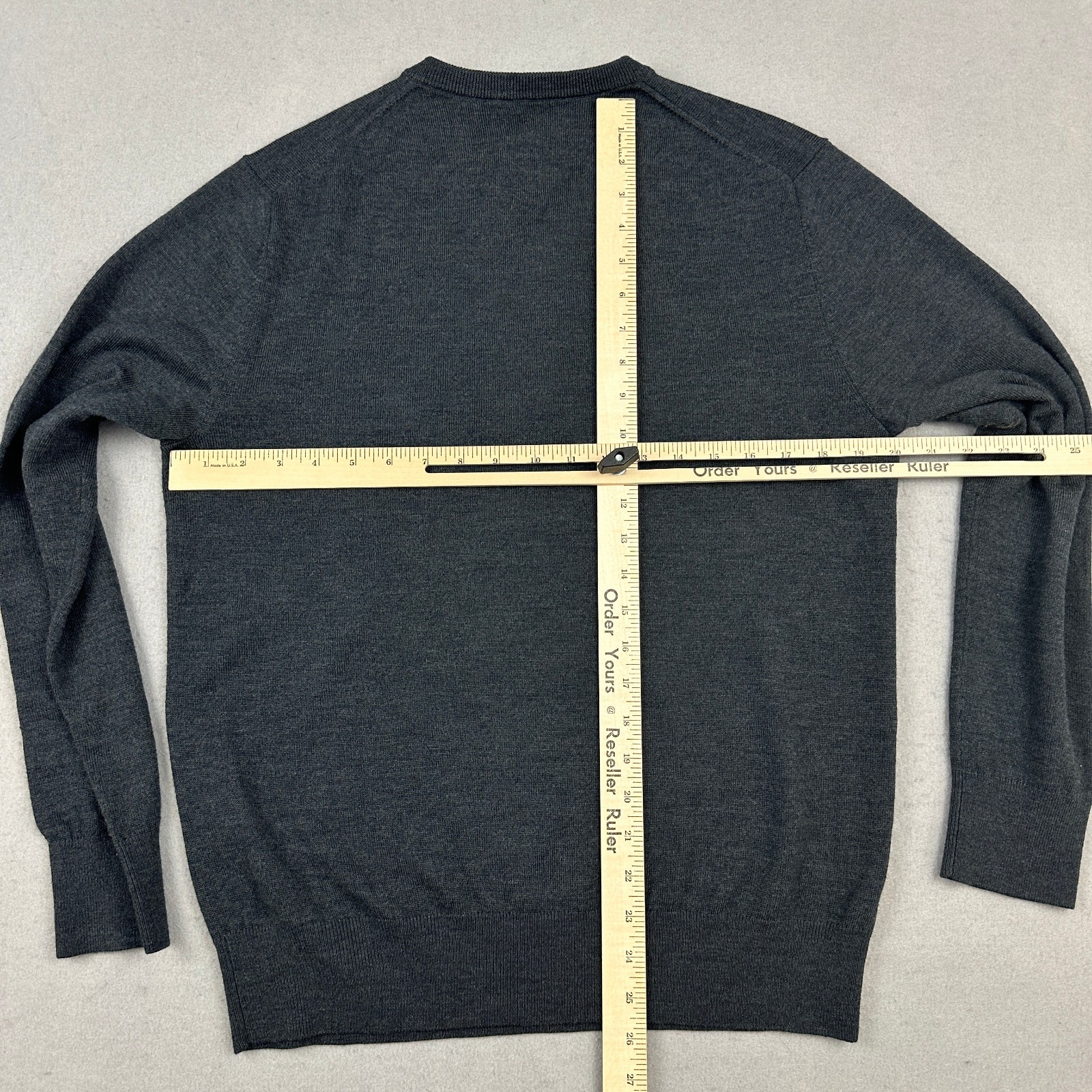 Bonobos Sweater Men Large Gray Solid Slim Fit Cre… - image 4