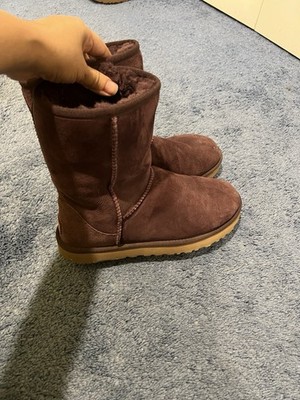 UGG Classic Womens Mini  II Size 8 Short Purple Suede Sheepskin Style 1016222