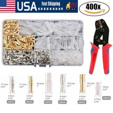 400X Assortment Male Female Bullet Terminals Electrical Wire Crimp Connector Kit