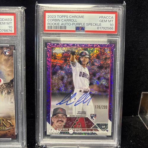 2023 Topps Chrome - Rookie Autographs Corbin Carroll PSA 10 Purple Speckle...