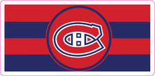 Montreal Hockey Banner Sticker | Canadiens Style Stripe Decal | Logo Vinyl [029]