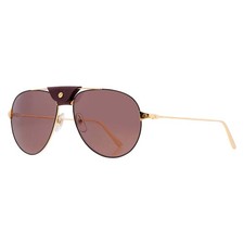 Cartier Santos de Cartier Red Pilot Men's Sunglasses CT0038S 002 59