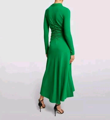 me & em green dress Me+Em Green Floral Dress Size UK 8 main image 1