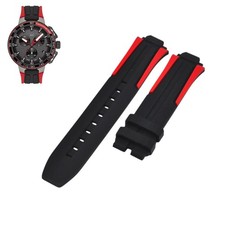 T-Race Cycling T1114173744101 T603040970 22mm Black Rubber Strap For Tissot