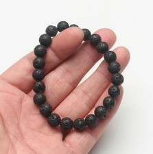 8mm Natural volcanic rock bead Bracelet Reiki CrystalQuartz Healing Decorate 1pc