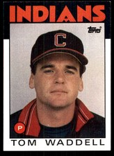 Tom Waddell 1986 Topps #86 Cleveland Indians MLB READ FREE SHIPPING AutographDen