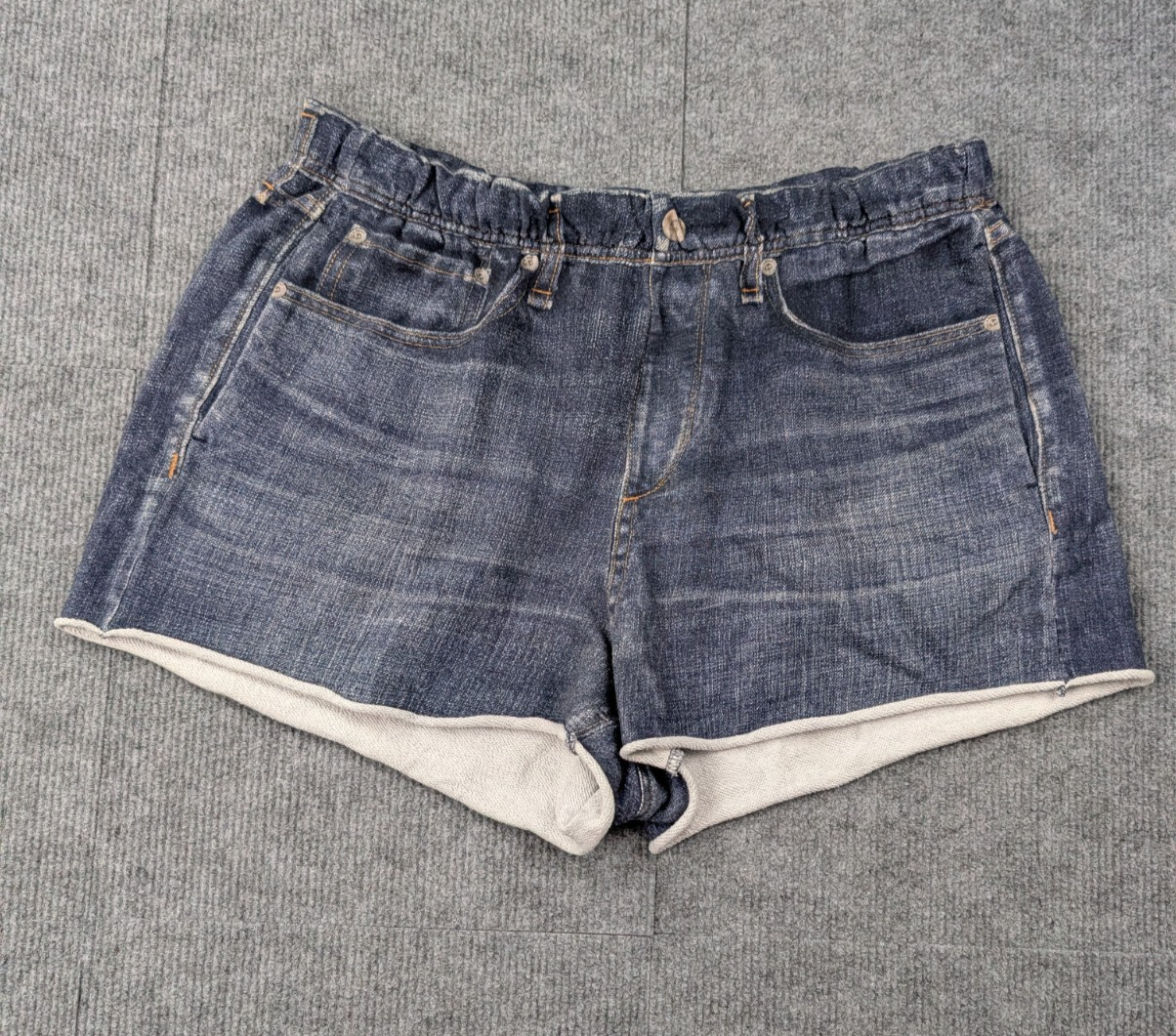 Rag & Bone Miramar Shorts Womens Large Dark Wash Terrycloth Comfort Pull On 2