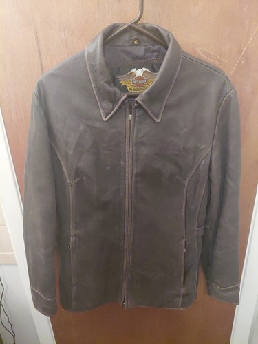 Vintage XL Harley Davidson Long Sleeve Leather Jacket