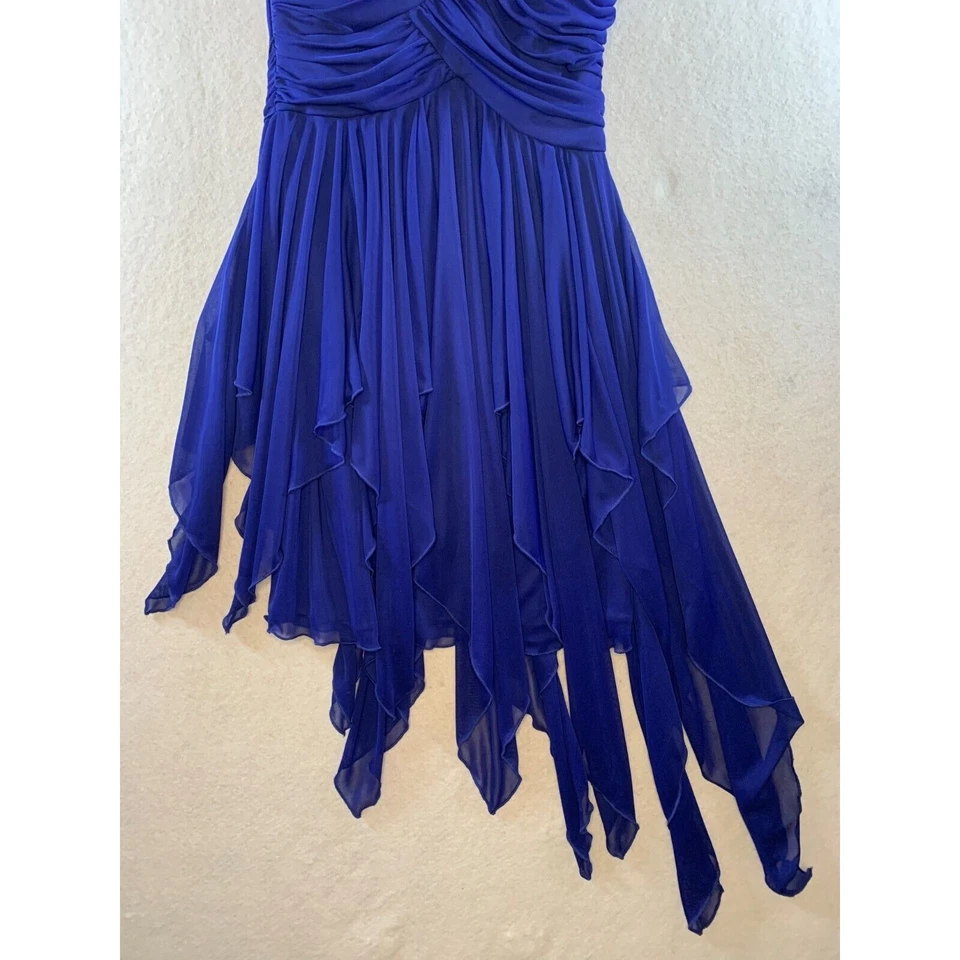 Vestido Formal Vintage Para Mujer Y2K Talla 5 Púrpura Un Hombro Dobladillo Medusa Hada Baile de graduación Foto 2 de 4