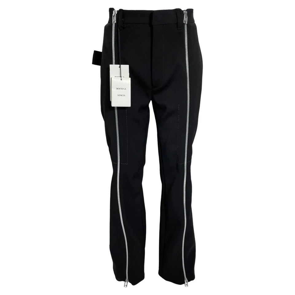 Bottega Veneta Bonded Stretch Cavalry Slim Trousers In Wool Women Black Size 44