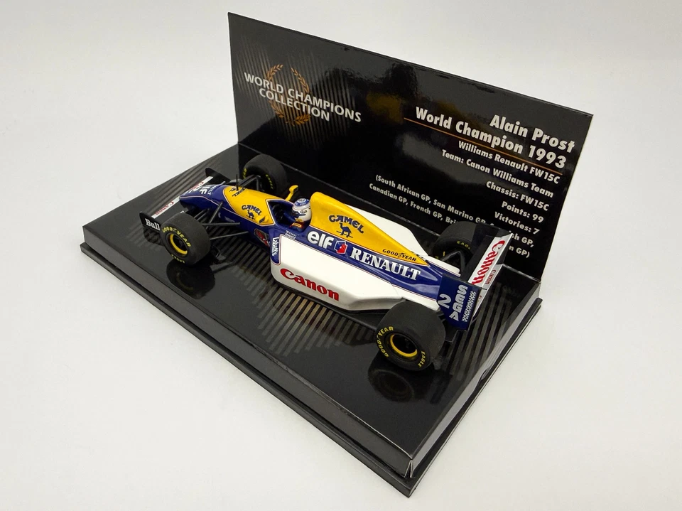 1993 Prost Williams FW15C 1:43 Minichamps 436930002 Camel F1 World Champion - Immagine 4 di 4