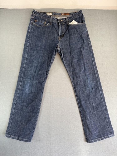 AG Adriano Goldschmied The Protégé Jeans Herren 34x34 blau mittlere Waschung gerade USA