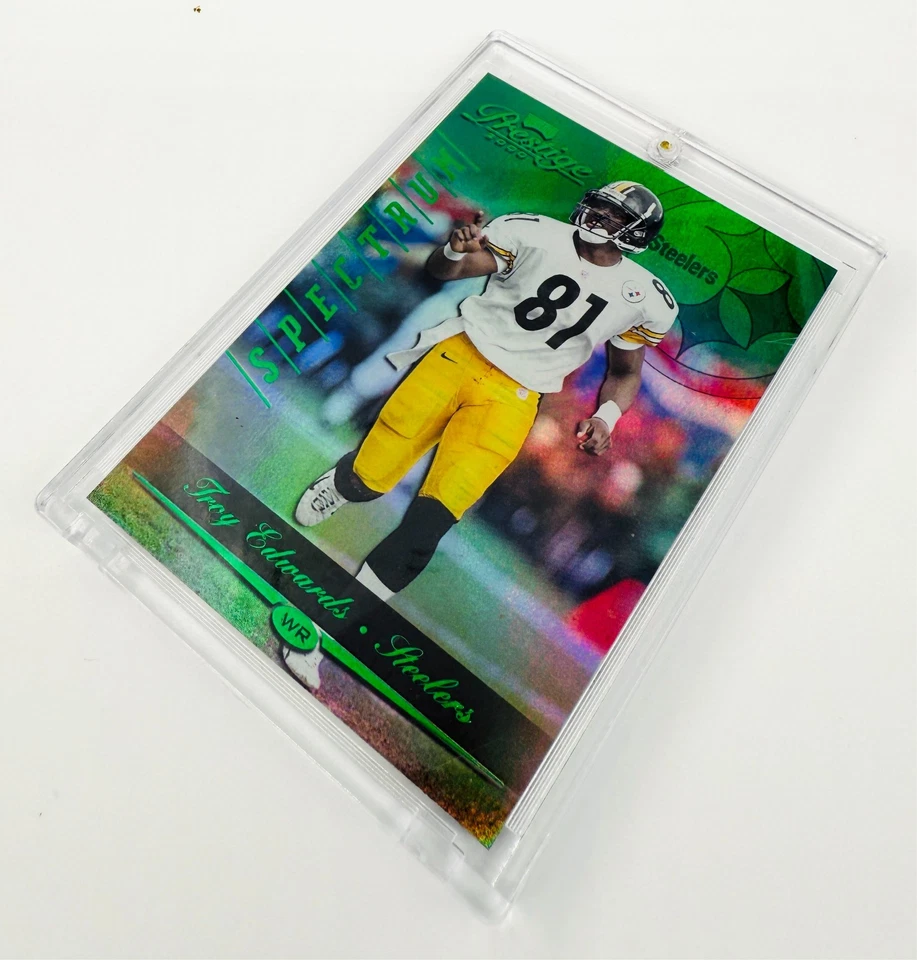 2000 Troy Edwards Playoff Prestige Green Spectrum Green 14/25 SSP - Image 3 of 4