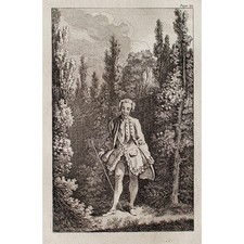Chedel nach Francois Boucher Radierung Acajou et Zirphile Charles Duclos ca 1744