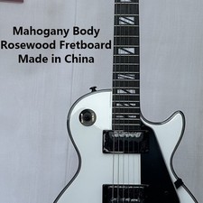 High Quality Fixed Bridge LP Electric Guitar:Black Parts, Mahogany Build 