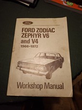 Ford Zodiac Zephyr V6 and V4 genuine Ford workshop manual