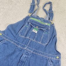 Liberty Bib Overalls Mens 42x32 Blue Denim Workwear Carpenter Utility Pockets