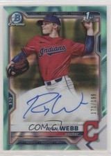 2021 Bowman Draft Chrome Pick Aqua Lava Refractor 171/199 Ryan Webb Auto 0h28