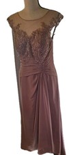 AZAZIE ENDORA A-Line Sequin Chiffon Dusty Rose Dress SZ A6,Wedding,Prom,Formal