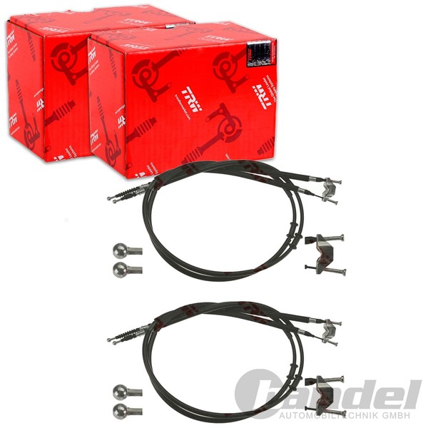 2X Trw Handbremsseile Passend FüR Opel Astra Links+Rechts-image