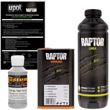 U-POL Raptor Tintable Dove Gray Spray-On Truck Bed Liner Coating, 1 Liter