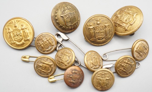 WWI - Pre-WWII New York Guard Buttons Lot Of 12