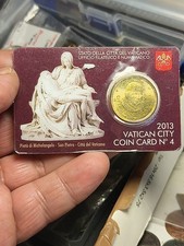 Città del Vaticano Coin Card N° 4 del 2013 Papa Benedetto XVI Moneta 50 Cent