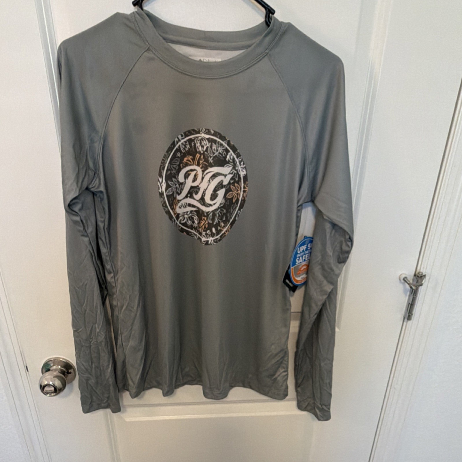 Columbia PFG UPF 50 Omni-Shade Gray Long Sleeve Fishing T-Shirt S
