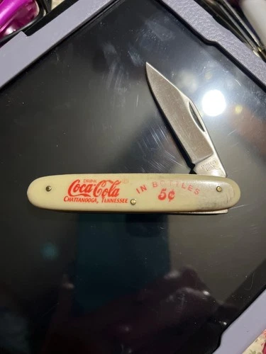 Vintage COCA-COLA Single Blade Folding Pocketknife Chattanooga TN Five Cents