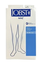 JOBST Relief 15-20 mmHg Medical Compression Stockings Black Thigh CT Sz Medium