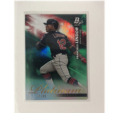 2018 Bowman Platinum Presence Francisco Lindor Green #PP-13 /99 Topps Guardians