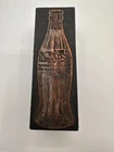 Vintage Coca-Cola Printers Block Copper Wood Printing Plate Coke Bottle Advertis