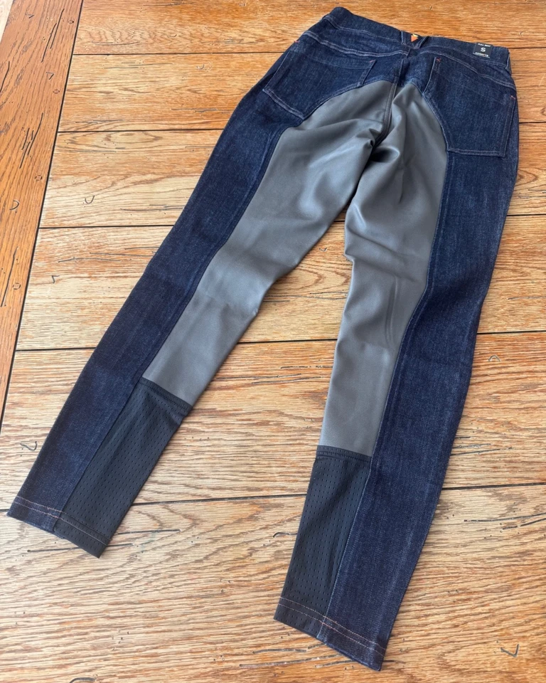 NUEVO CON ETIQUETAS Kerrits Denim Elástico Asiento Completo Nalga EQUESTRIAN Para Mujer Talla Pequeña Foto 2 de 4