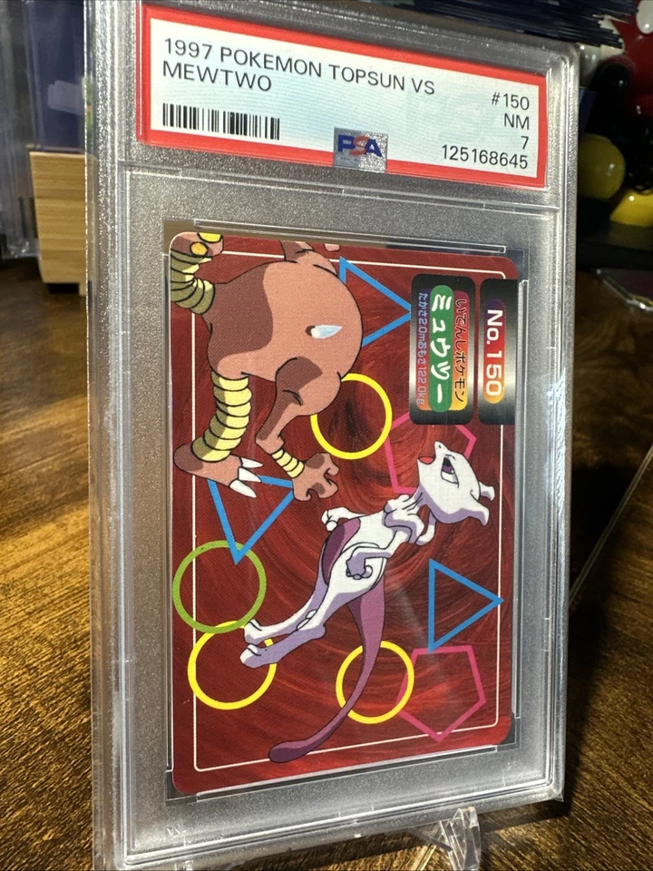 Pokémon Topsun japonés 1997 VS #150 Mewtwo PSA 7 Foto 3 de 4