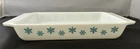 Turquoise Snowflake White Vintage Pyrex #548-b 1.25 Qt Rectangle Casserole Dish