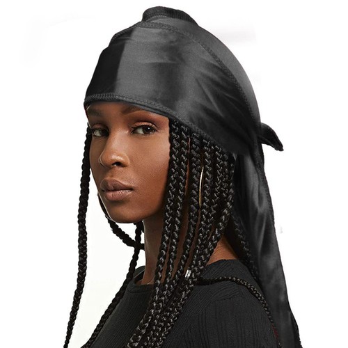 Satin Bandana Men Fashion Hair Scarf Headscarf Man Women Long Tail Wrap - Picture 8 of 10