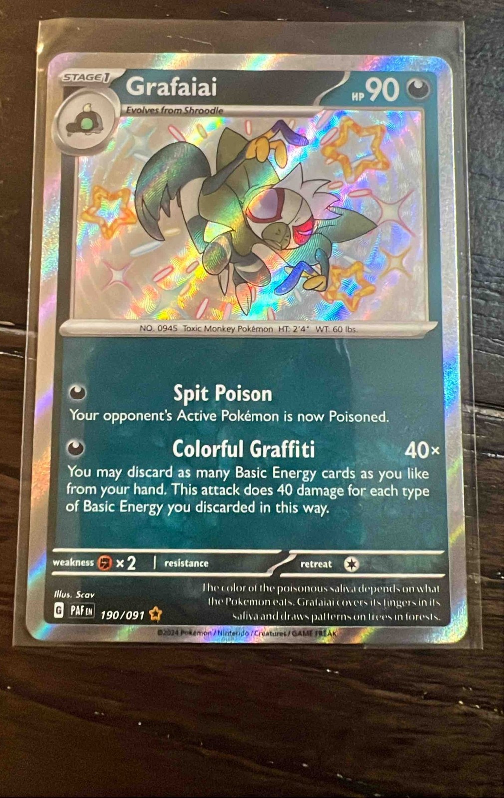 2024 Pokemon Paldean Fates Grafaiai #190/091