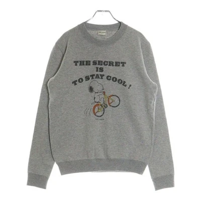 Saint Laurent Paris x Peanuts Snoopy Sweat gris 21AW col rond pull hauts - Photo 1/4
