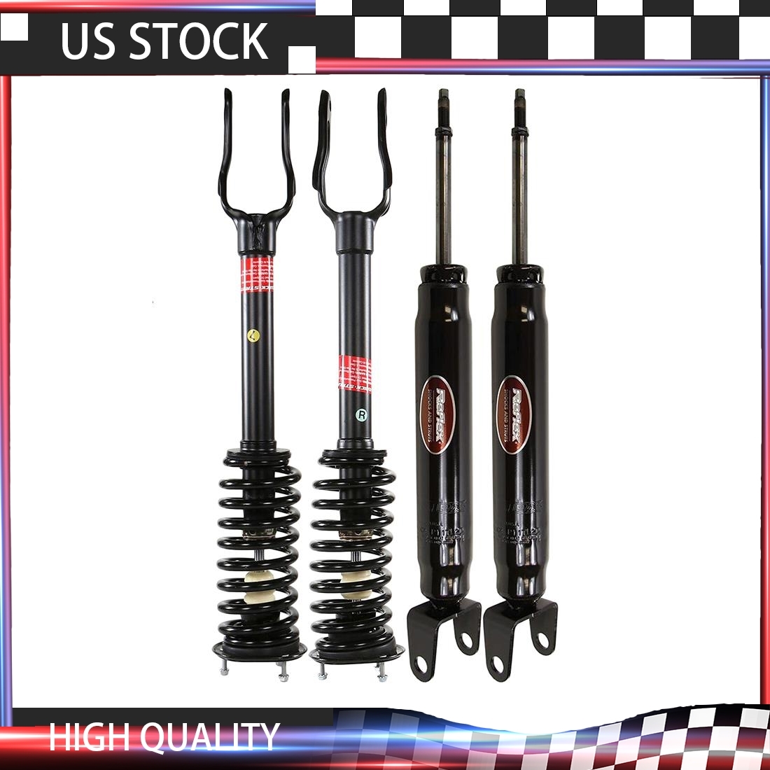 Monroe OEM Front Struts and Rear Shocks for 2011-2015 Jeep Grand Cherokee 2WD