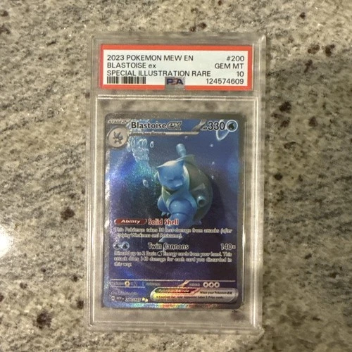 2023 POKEMON MEW EN-151 SPECIAL ILLUSTRATION RARE #200 BLASTOISE EX PSA 10
