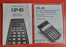 Hewlett-Packard HP-45/TI SR50 Calculator vintage print Ads