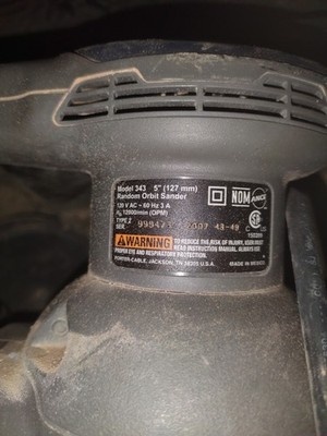 PORTER-CABLE Model 343 5 in Dual Action Random Orbit Sander 120V Corded
