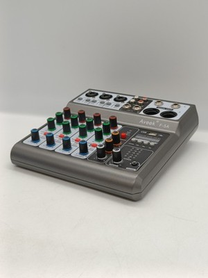 Aveek F-5A Audio Mixer Soundboard 5-Kanal Mischpult Pult USB BESCHREIBUNG LESEN