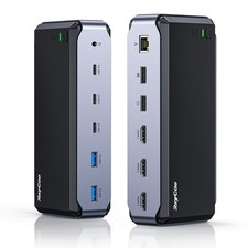 USB C Docking Station Dual Monitor for MacBook Pro/Air, 13-in-1 Triple 4K Dis...