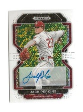 2022 Panini Prizm Jack Perkins White Prizm Auto RC 33/50 Oakland Athletics