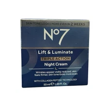 No7 Lift & Luminate Triple Action Night Cream - 1.69oz